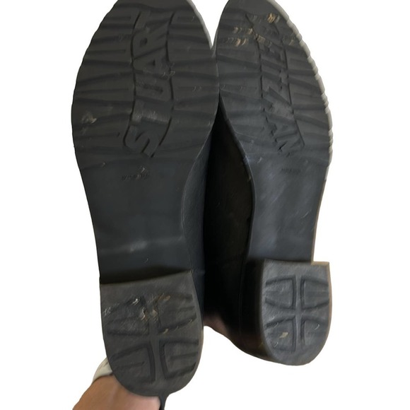 Stuart Weitzman, black leather ankle boots, Silver Zippers 7.5 - Picture 6 of 7